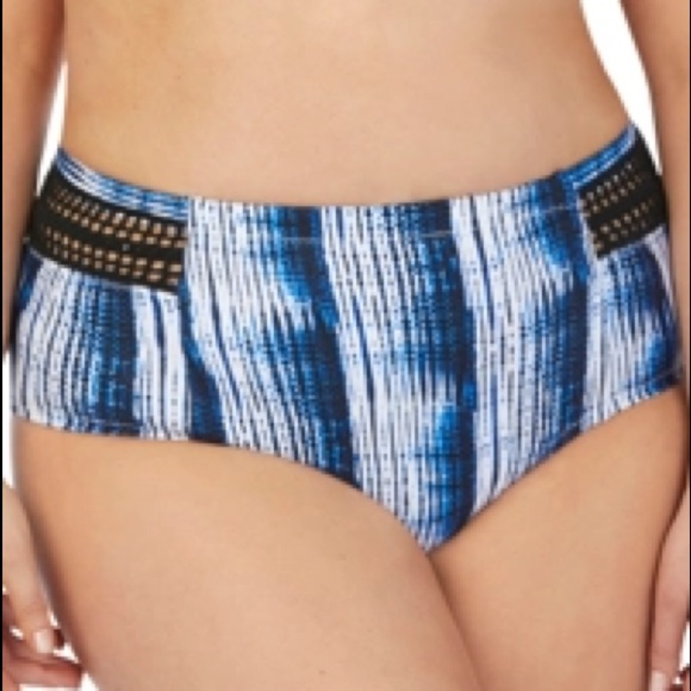 Raisins Curve Black Crochet Side Swim Bottom